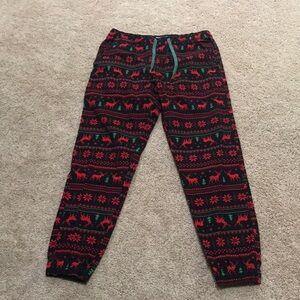 New! Iron Co medium mens reindeer joggers/ pajama bottoms.